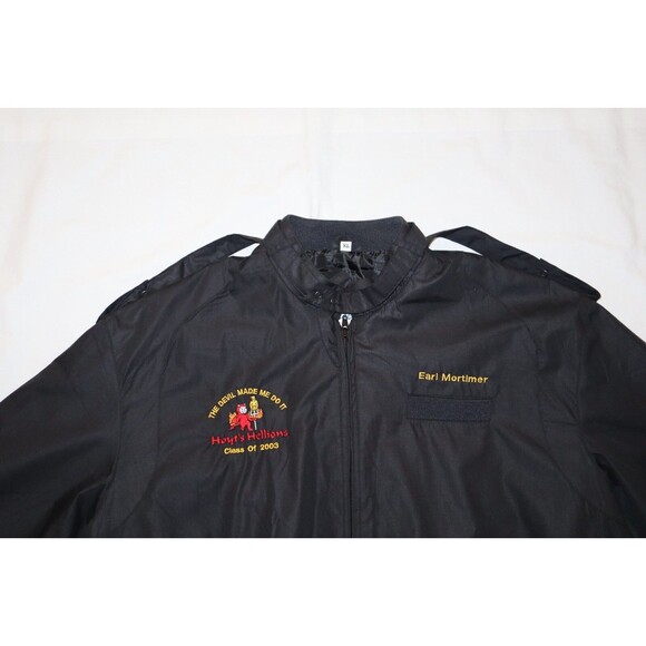 READ* Nylon Jacket Sz XL Hoyts Hellions LA The Devil Made Me Do It Pitchfork Y2K - Picture 4 of 10